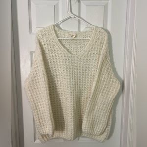 Love + Adored White Knit Sweater